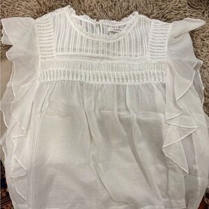 Isabel Marant Etoile White Ruffled Blouse